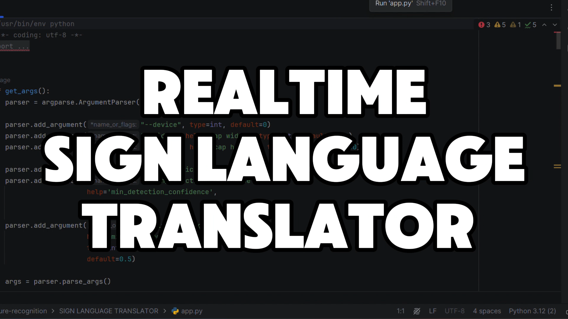 Realtime Sign Language Translator